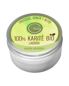 Gesti 100% Balsamo Labbra al burro di Karite Bio alla Menta 10 Ml 