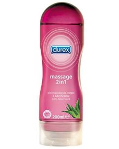 Durex Massage 2in1 Gel Massaggio Corpo e Lubrificante Aloe Vera 200 ml 