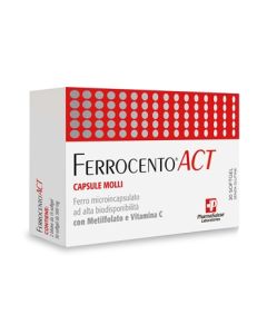 Ferrocento Act Integratore a base di ferro e Acido Folico 30 capsule 