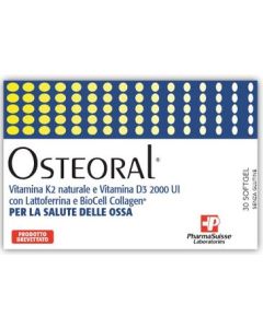 Osteoral integratore per le ossa 30 Capsule Molli 