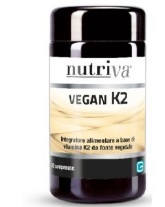 Nutriva Vegan K2 Integratore con Vitamina K2 30 compresse 