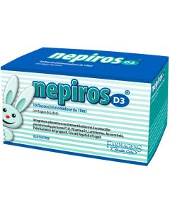 Nepiros D3 integratore con fermenti lattici vivi 10 Flaconcini da 10 Ml 
