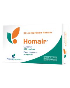 Homair Integratore di Curcumina e Piperina 30 Compresse 