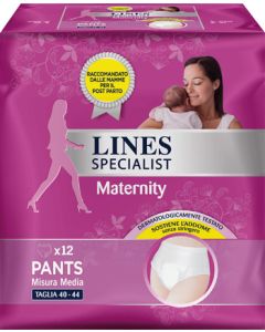 Lines Specialist Pants Maternity Mutandina Assorbente Taglia M 12 mutandine 