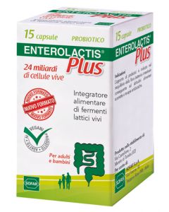 Enterolactis Plus integratore fermenti lattici Vivi 15 capsule 