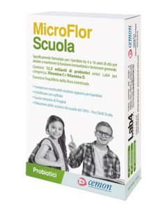 Microflor Scuola integratore a base di probiotici 30 Capsule Masticabili 