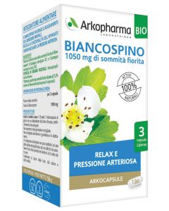 Arkopharma Arkocapsule Biancospino Bio Integratore per rilassamento e pressione arteriosa 45 capsule 