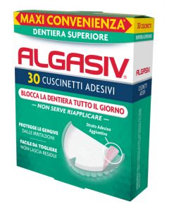 Algasiv Cuscinetti Adesivi Per Dentiera Superiore 30 Pezzi **