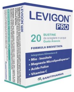 Levinog Pro integratore con Acido folico e Vitamina C 20 bustine 