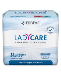 Profar Ladycare assorbenti ripiegati con ali notte 12 pezzi 