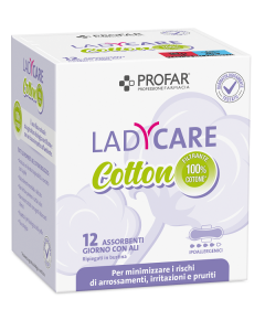Profar Ladycare Cotton Assorbenti con ali 12 pezzi 