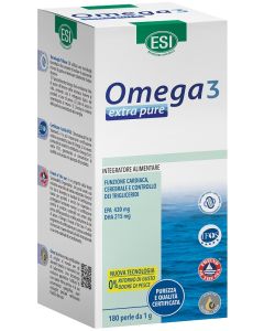 ESI Omega 3 Extra Pure Integratore Naturale Omega 3 e Vitamina E 180 Perle