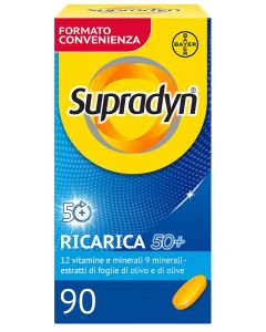 Supradyn Ricarica50+ Integratore Vitamine e Minerali Antiossidanti 90 Compresse 