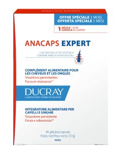 Ducray Anacaps Expert Capelli e Unghie Caduta Persistente 90 capsule 
