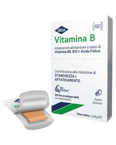 IBSA Vitamina B Integratore di Vitamine B6 B12 e B9 30 Film Orali 