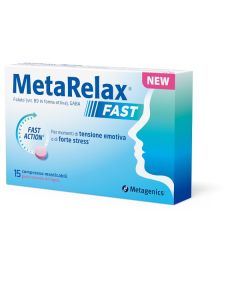 Metarelax Fast Integratore per Ansia e Stress 15 Compresse Masticabili