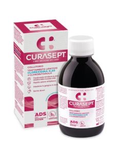 Curasept Ads Collutorio trattamento lenitivo Clorexidina 0.20% e clorobutanolo 200 ml