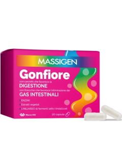 Massigen Gonfiore integratore per favorire la digestione 20 Capsule 