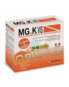 MgK Vis Magnesio Potassio Integratore Sali Minerali Arancia Zero Zuccheri 15 Bustine 