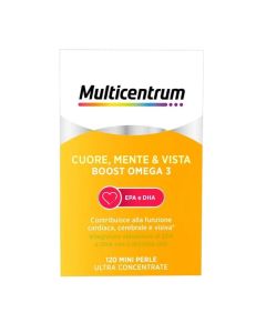 Multicentrum Boost Omega3 Cuore Mente Vista Integratore di EPA DHA120 Perle 