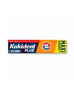 Kukident Plus Doppia Azione Crema Adesiva per dentiere Totali e Parziali 65 gr **