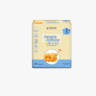 Profar Pannolini sempre asciutto ultra midi taglia 3 4/9kg 20 pezzi