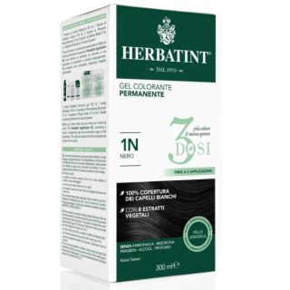 Herbatint Tinta Capelli Gel Permanente 1N Nero 3 Dosi 300 ml