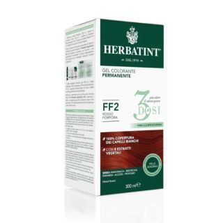 Herbatint Tinta Capelli Gel Permanente FF2  Rosso porpora 3 Dosi 300 ml