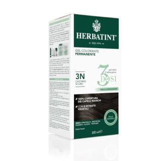 Herbatint Tinta Capelli Gel Permanente 3N  Castano scuro 3 Dosi 300 ml
