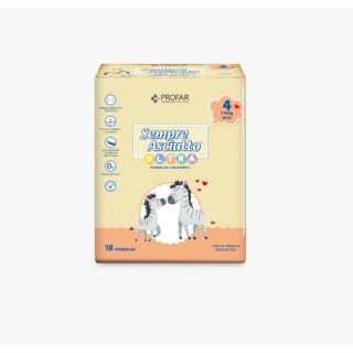 Profar Pannolini sempre asciutto ultra maxi taglia 4 7/18 kg 18 pezzi