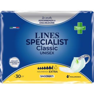 Lines Specialist Pannolone Classic Sagomato Extra 30 Pezzi **