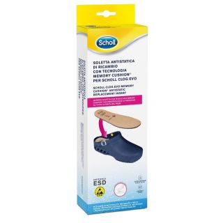 Scholl Clog Evo Soletta di ricambio Antistatica Memory tg. 40-41 **