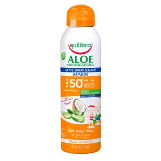 Equilibra Aloe Latte Spray Solare Corpo Bimbi Pelle Delicata SPF50+ 150ml