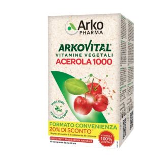 Arkopharma Arkovital Acerola 1000 integratore Pack Family 60 Compresse