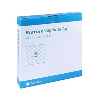Biatain Alginate Medicazioni in alginato adesiva 10x10 10 pezzi