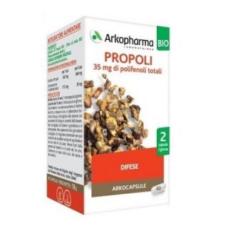 Arkopharma Arkocapsule Propoli Bio Integratore per le difese Immunitarie 40 Capsule