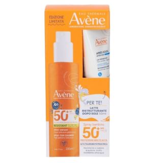 Eau Thermale Avène Spray Bambino Protezione Molto Alta SPF50+ 200ml + Latte Doposole Ristrutturante 50ml
