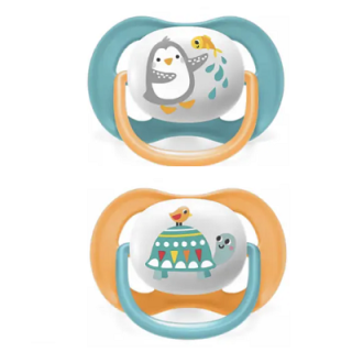 Avent Succhietto Ultra Air Animal da 6-18 Mesi per bimbo 2 Pezzi