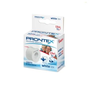 Prontex White Tex Cerotto In Tela Bianca 5m x 5cm **
