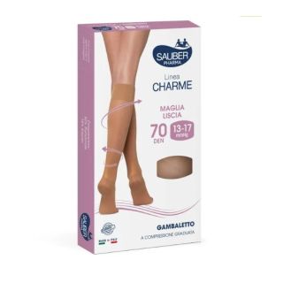 Sauber Linea Charme Gambaletto  70 Denari Camel Taglia 3 **