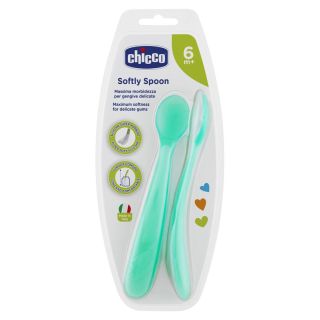 Chicco Cucchiaio Silicone 6m+ Boy 2 Pezzi