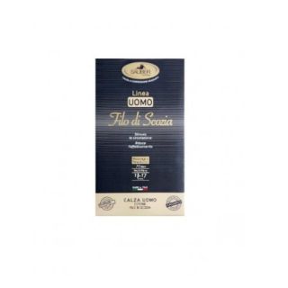 Sauber  Calza Uomo Filo Di Scozia 70 denari Nero  Medio **