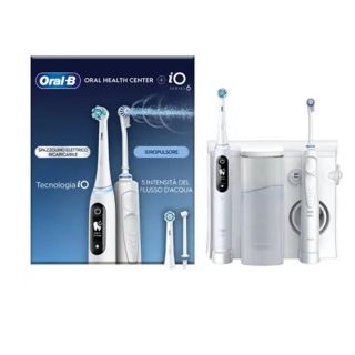 Oral-B Idropulsore + Spazzolino Elettrico iO6 con Testine di Ricambio