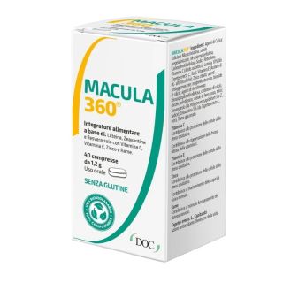 Doc Macula 360 Integratore Antiossidante Vista e Sistema Nervoso 40 Compresse