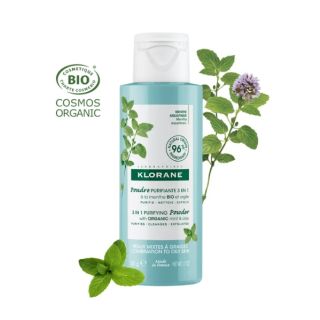 Klorane Polvere Purificante Bio 3 in 1 alla Menta e con Argilla 50 gr