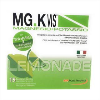 MgK Vis Magnesio Potassio Integratore Sali Minerali Lemonade 15 Bustine