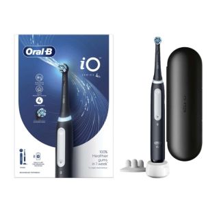 Oral-B iO - 4S Spazzolino Elettrico Ricaricabile Nero con Tecnologia Magnetica