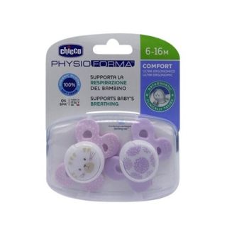 Chicco succhietto comfort bimba in silicone 6-16 mesi 2 pezzi