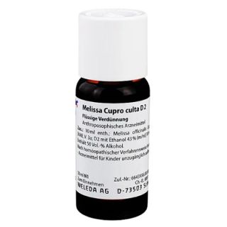 Welenda Melissa Cupro Culta D2 Gocce Omeopatiche 50 Ml