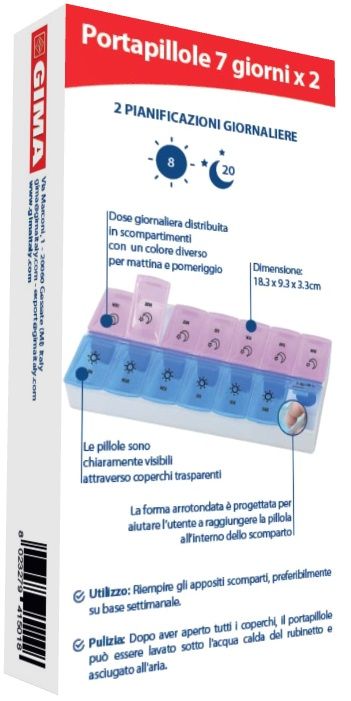 PORTAPILLOLE SETTIMANALE 7GGX2